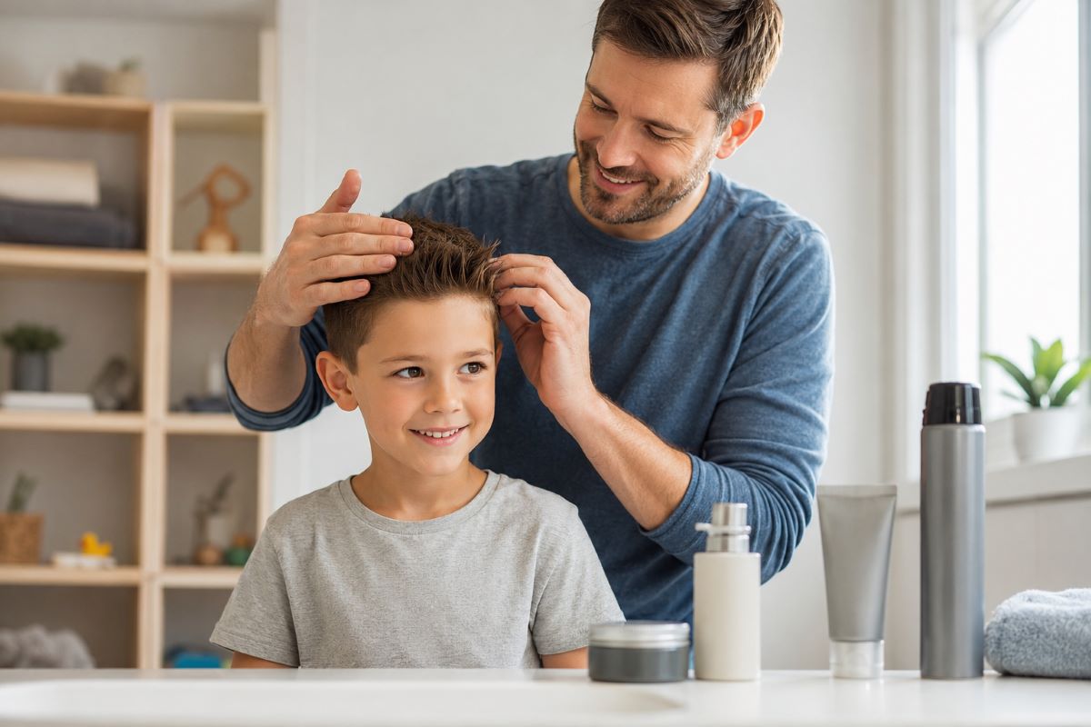 Frisuren für Burschen - Ist Haargel erlaubt? - Tipps beachten (KI - Symbolbild)